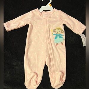NWT Adorable! Carters Newborn Girls Winter Sleeper